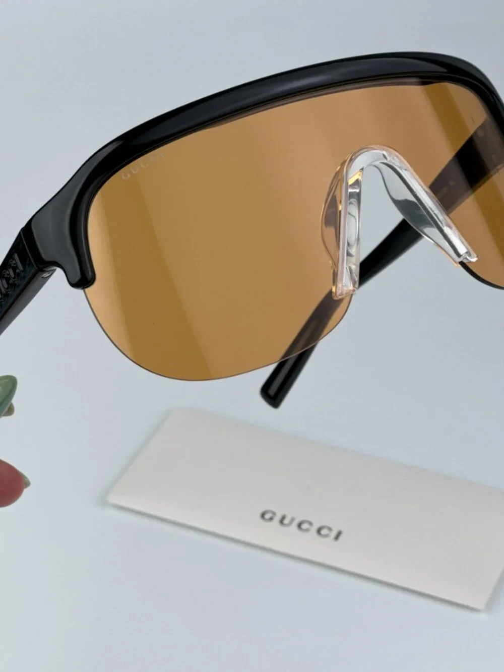 GUCCI GG1645S 005 BLACK MASK ORANGE SUNGLASSES